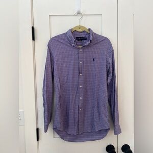Ralph Lauren Men's Performance Purple Checkered Shirt